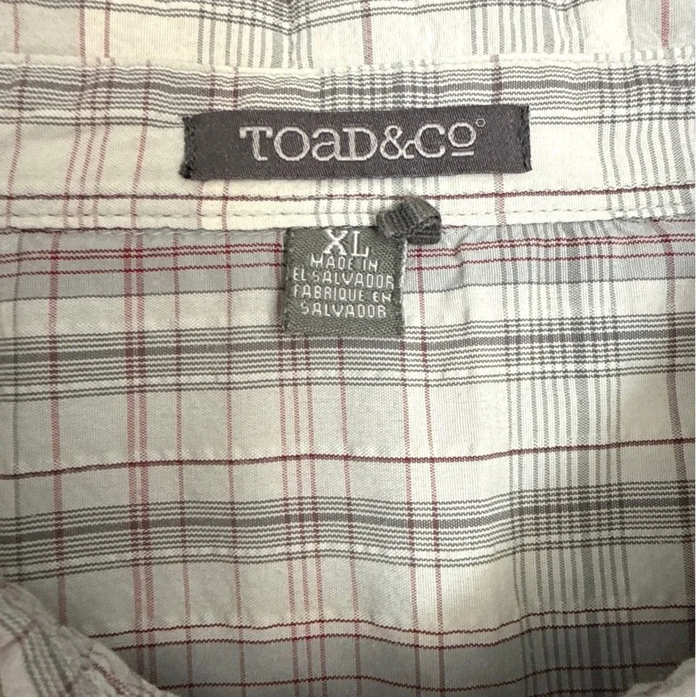 Toad&Co (Gray) Plaid Long Sleeve Button Down Shirt Mens XL